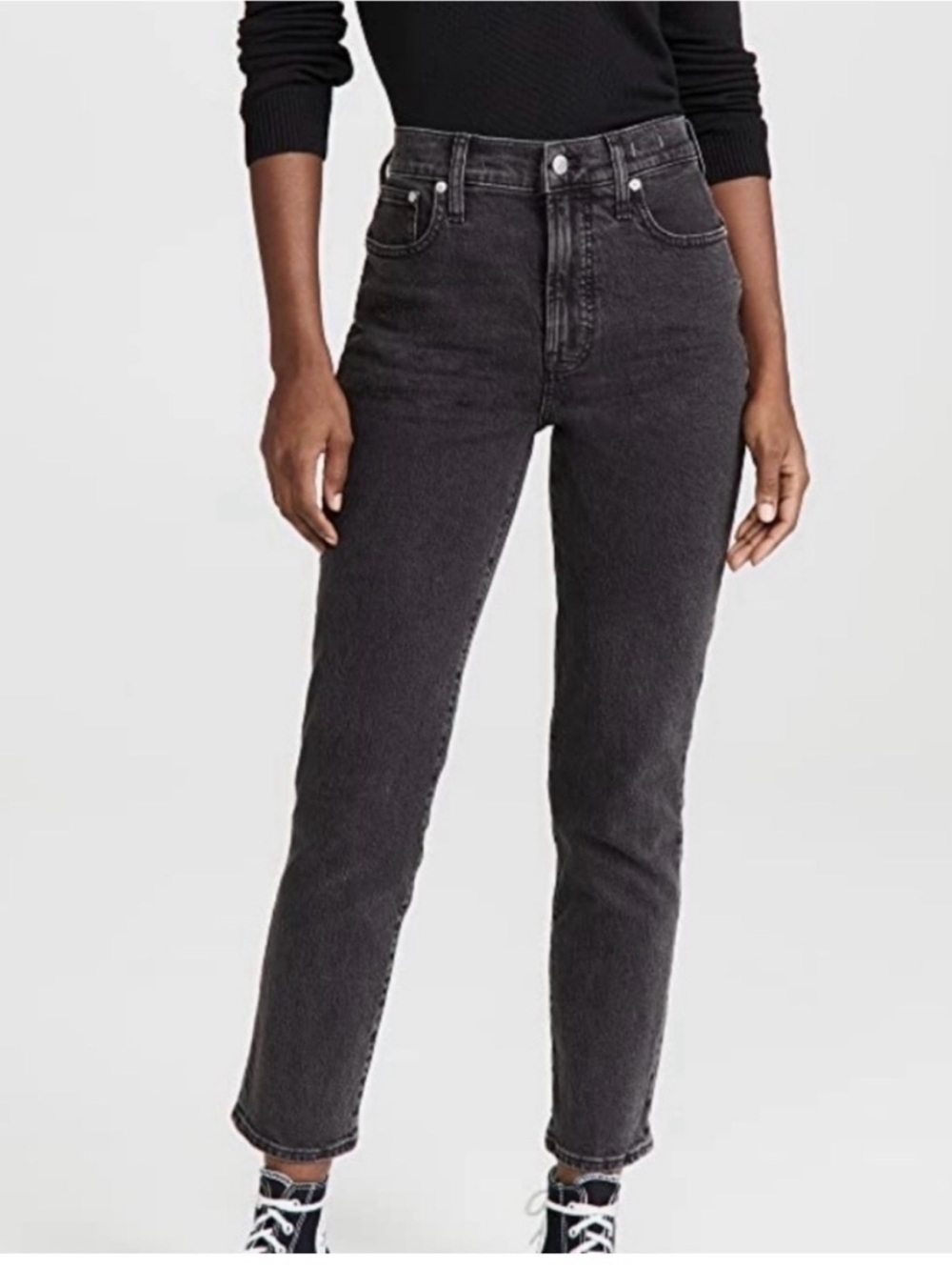 Madewell Perfect Vintage High Rise Straight Leg Jeans 27 Dark Wash
